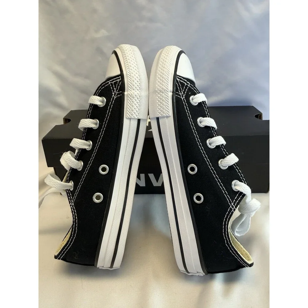 Kids Converse Chuck Taylor All Star OX Black & White Sneaker Lace Up New